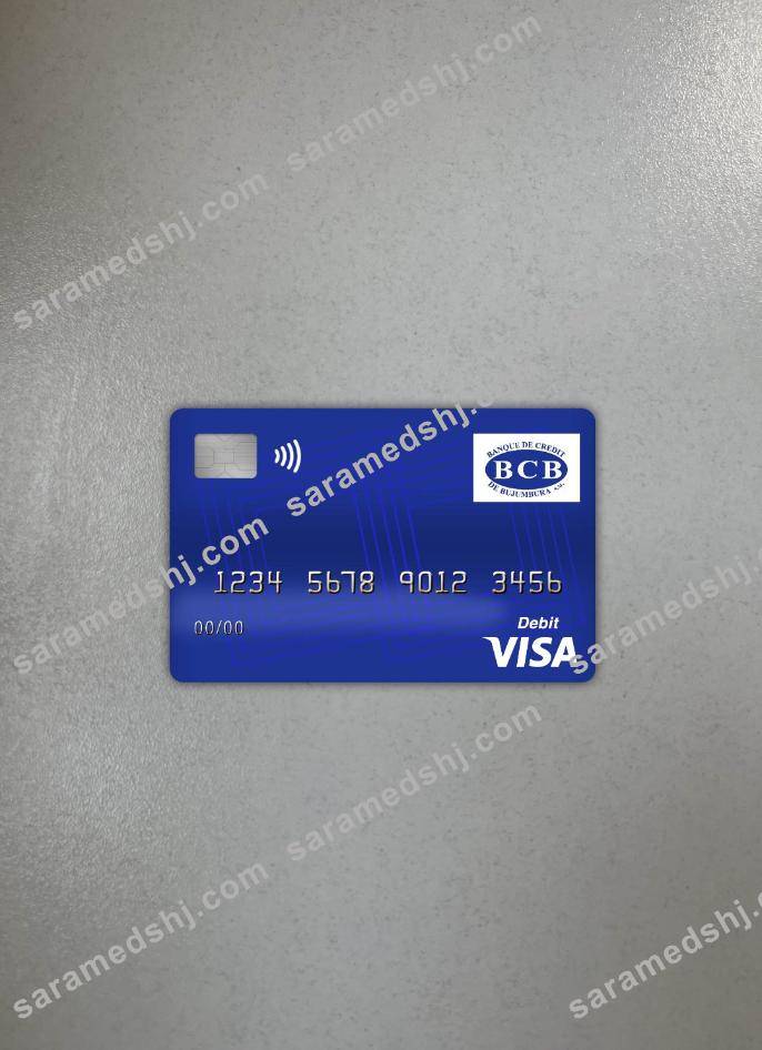 Burundi Credit bank of Bujumbura visa debit card photolook front